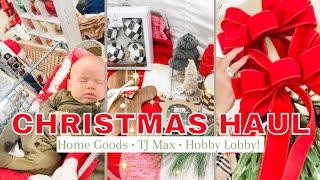 CHRISTMAS SHOP WITH ME & HAUL  My Favorites from Home Goods Tj Max & Hobby Lobby