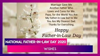 National Father-In-Law Day 2020 WishesBeautiful Messages Quotes And Greetings to Celebrate the Day