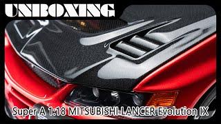 MITSUBISHI LANCER Evolution IX   118 diecast car model  AMR unboxing