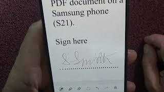 How to Sign a PDF on a Samsung Cell Phone - Sign on the Phones Screen - Simple & Easy-Tutorial