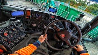 POV DRIVING SCANIA SKIP LOADER   adrian cox uk