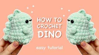 Beginner tutorial How to Crochet BABY DINOSAUR  Easy amigurumi for beginner