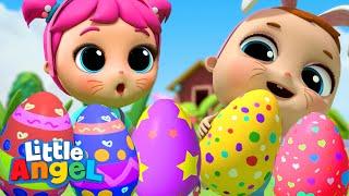 Baby Johns Easter Egg Hunt -- Find the Surprise Egg  Little Angel Kids Cartoons & Nursery Rhymes