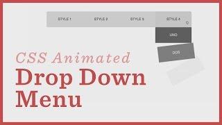Drop Down Menu — CSS Animations