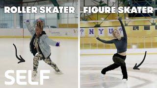 Roller Skaters Try To Keep Up With Figure Skaters  SELF