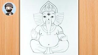 Ganesh Ji Pancil Drawing Easy Step By Step  Ganesh Ji Drawing Tutorial