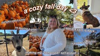 a cozy fall vlog *decorating for Halloween pumpkin patch becoming a barista*