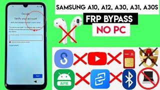 Samsung A30 A31 A30s Frp BypassGoogle Account Lock Remove 2023  Without Pc