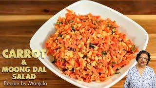 Carrot and Moong Dal Salad  Moong Dal Carrot Salad  Recipe for Carrot Moong Dal Salad