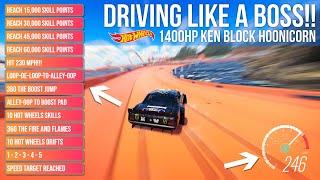 Forza Horizon 3 DRIVING LIKE A BOSS ON HOT WHEELS - 1400HP Ken Block Hoonicorn