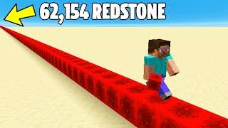 Placing 62154 Redstone to Break a Minecraft Record
