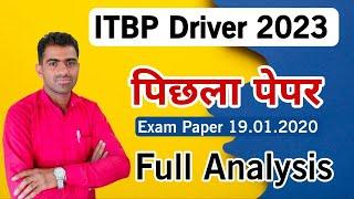 पिछला पेपर  ITBP Driver Paper 2020  ITBP Driver Recruitment 2023  Previous year Paper pdf