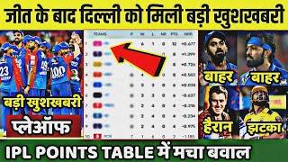 दिल्ली के जीत के बाद IPL 2024 के Points Table में मचा बवालRCBMi बाहर RR हैरान IPL Points Table