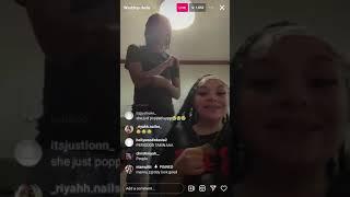 Nayah and Nette on live with Terry and Red  Tabina beat Nayah up for talking shyt