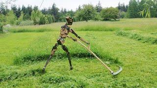 In the Near Future? Robot Scything Mocap Test  Future of Robotics?? Wonder Studio