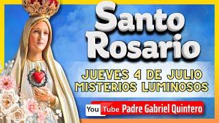  SANTO ROSARIO DE HOY jueves 4 de julio de 2024  MISTERIOS LUMINOSOS  Padre Gabriel Quintero