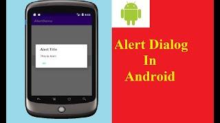 Simple alert dialog box in android Studio Example