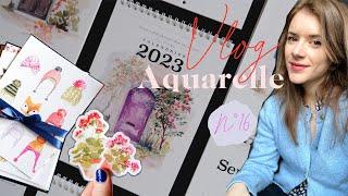 Vlog aquarelle n°16 - Préparation de la collection de fin dannée et CSF 2022