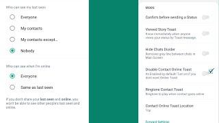 GB WhatsApp Online Toast Versus Online Status