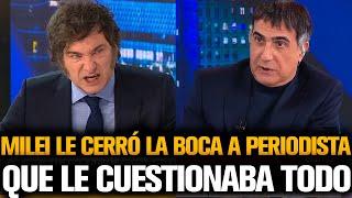 MILEI LE CERRÓ LA BOCA A PERIODISTA QUE LE CUESTIONABA TODO