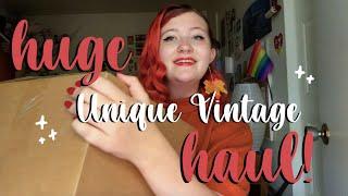 HUGE Unique Vintage Haul Unboxing + Try-On  Vintage Style