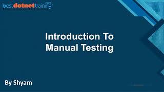 Manual testing An Introduction for Beginners  Software Testing