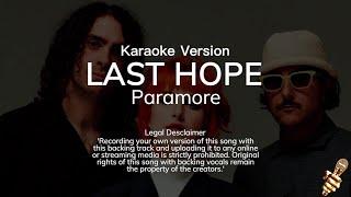 Paramore - Last Hope Karaoke Version