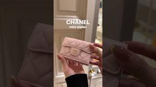 CHANEL sakura pink mini wallet  #chanel #chanelmini #pink #wallet #coquette