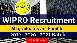 Wipro Recruitment for Freshers - 2019  2020  2021 Batch - Across India