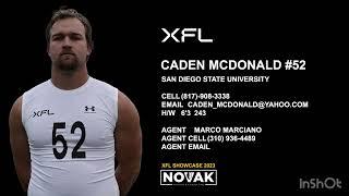 Caden McDonald LS  2023 XFL Showcase