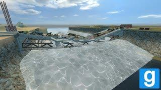 TSUNAMI VS HUGE BRIDGE Garrys Mod Natural Disasters gdisaters