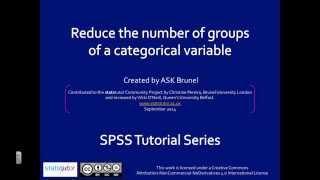 Reduce the number of groups of a categorical variable in SPSS