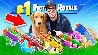 Using my PUPPY to PICK MY LOOT in Fortnite