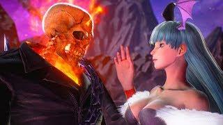 Morrigan attempts to Seduce Ghost Rider  Marvel vs Capcom Infinite