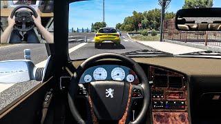 Euro Truck Simulator 2 - Peugeot Pars  Grand Utopia Map Steering Wheel Gameplay