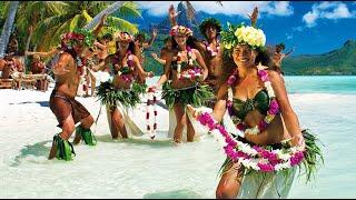 Hawaii  Hawaiian music dancing palm trees beach