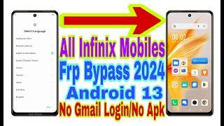 All Infinix Android 13 Frp Bypass  New Trick 2024  Reset FrpNo PcBypass Google Lock 100% Working