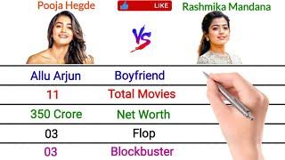 Pooja Hegde vs Rashmika Mandana - Boyfriend Age Net WorthCar Family Biography _ Kamper K Videos