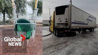 US ice storm Power outages in Texas as treacherous road conditions kill 10 across states