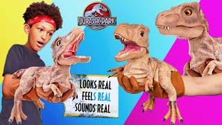 Awesome Jurassic World REALFX Baby T-Rex - Realistic Dinosaur Puppet Toy with Movements & Sounds