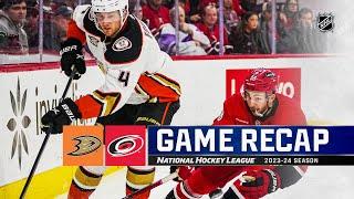 Ducks @ Hurricanes 111  NHL Highlights 2024