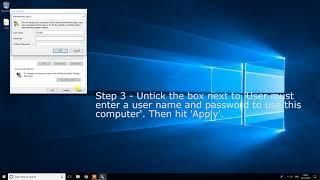 Removing The Windows 10 Password Login For User Accounts