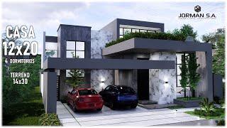 House Design  Modern House Design  12x20m 2 Storey  4 Bedrooms