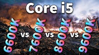 Core i5 6600K vs Core i5 7600K vs Core i5 8600K vs Core i5 9600K  PC Gameplay Benchmark Test