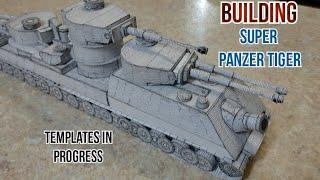 BuildingSuper Panzer Tiger German Fictional Super Heavy Tank #art #military #papercraft #fypシ