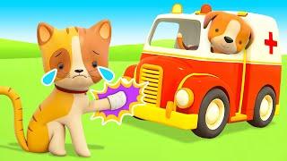 Helper cars learn animals for kids  Car cartoons for kids  Cars and trucks for kids & Learn colors