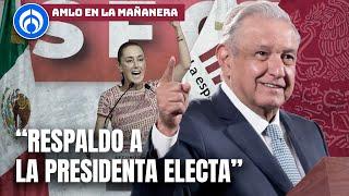 AMLO respalda a Sheinbaum ante el rey de España