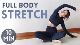 10 min Full Body Stretch Daily Routine for Cool Down Flexibility Mobility & Relaxation  Emi