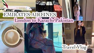 Travel Vlog London to Karachi Emirates Airlines. Finally Pakistan agayi