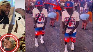 Portable Dancing Like a Mad Man in New York Street as Oyibo Laugh him  Davido Finger Missing